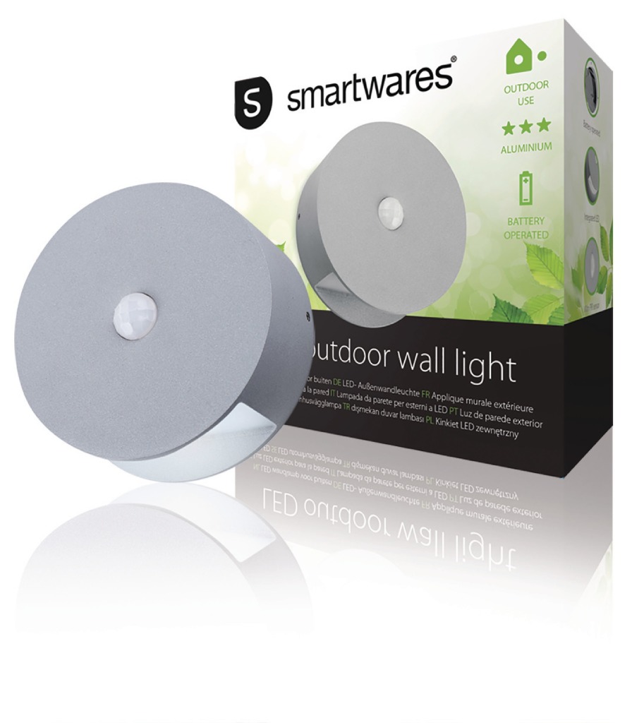 Ranex RA-1004236 Led Wandlamp Voor Buiten Met Sensor 0.5 W 60 Lm Grijs Ranex RA-1004236 Led Wandlamp Voor Buiten Met Sensor 0.5 W 60 Lm Grijs