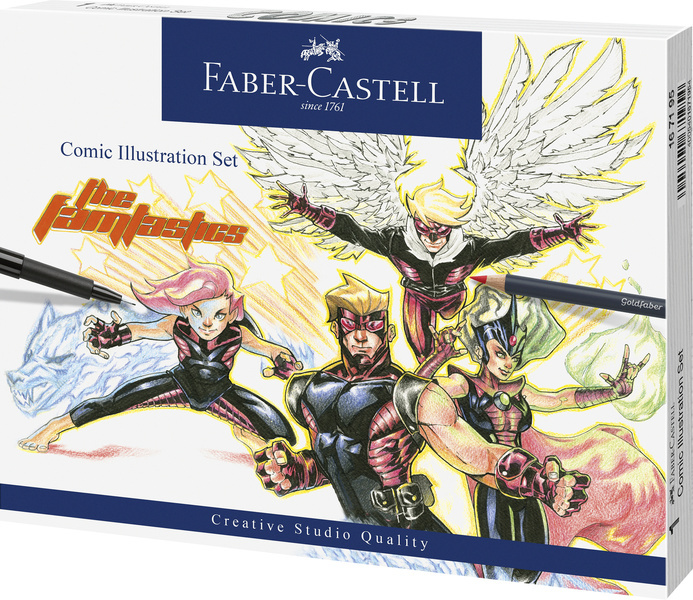 Faber Castell FC-167195 Tekenstift Faber-Castell Pitt Artist Pen Comic Illustratie Set Faber Castell FC-167195 Tekenstift Faber-Castell Pitt Artist Pen Comic Illustratie Set