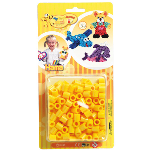 Hama Maxi Strijkkralen Geel 250 Stuks Hama Maxi Strijkkralen Geel 250 Stuks