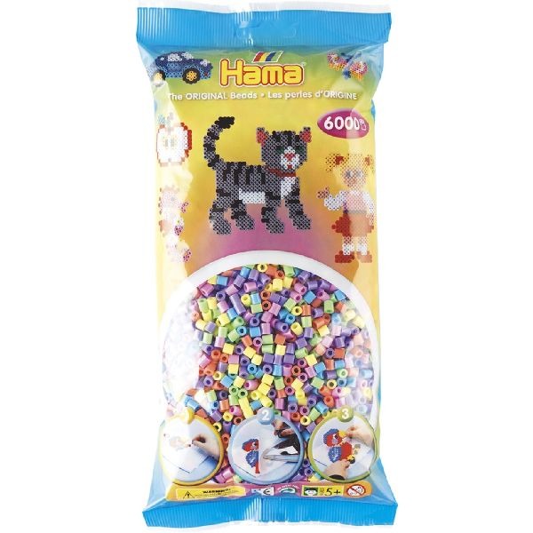 Hama 20550 Strijkkralen Pastel 6000 Stuks Hama 20550 Strijkkralen Pastel 6000 Stuks