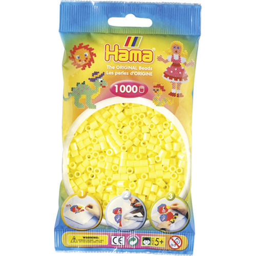 Hama Strijkkralen 1000 Stuks Geel Pastel Hama Strijkkralen 1000 Stuks Geel Pastel