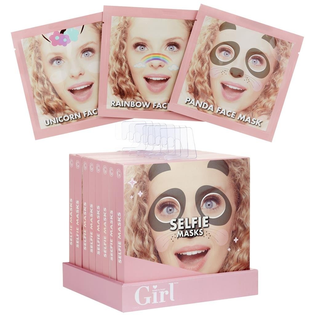 Who's That Girl Selfie Mask Assorti Who's That Girl Selfie Mask Assorti