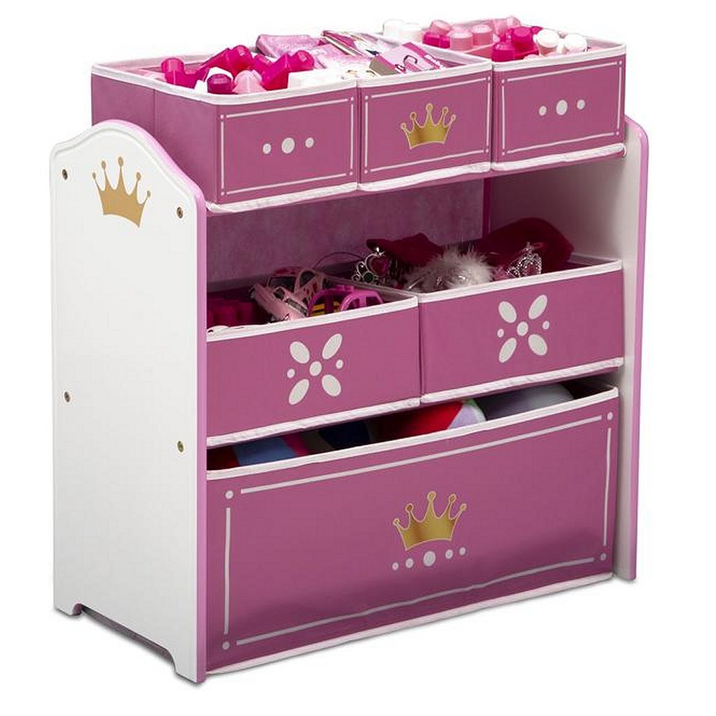 Delta Children Prinsessen TB83455GN Houten Opbergkast 67,5cm Wit/Roze Delta Children Prinsessen TB83455GN Houten Opbergkast 67,5cm Wit/Roze