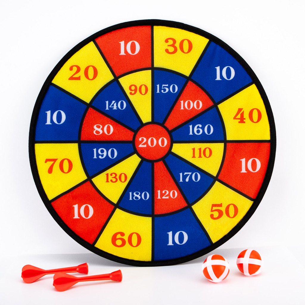 Klittenband Dartbord + 2 Darts en 2 Balletjes Klittenband Dartbord + 2 Darts en 2 Balletjes