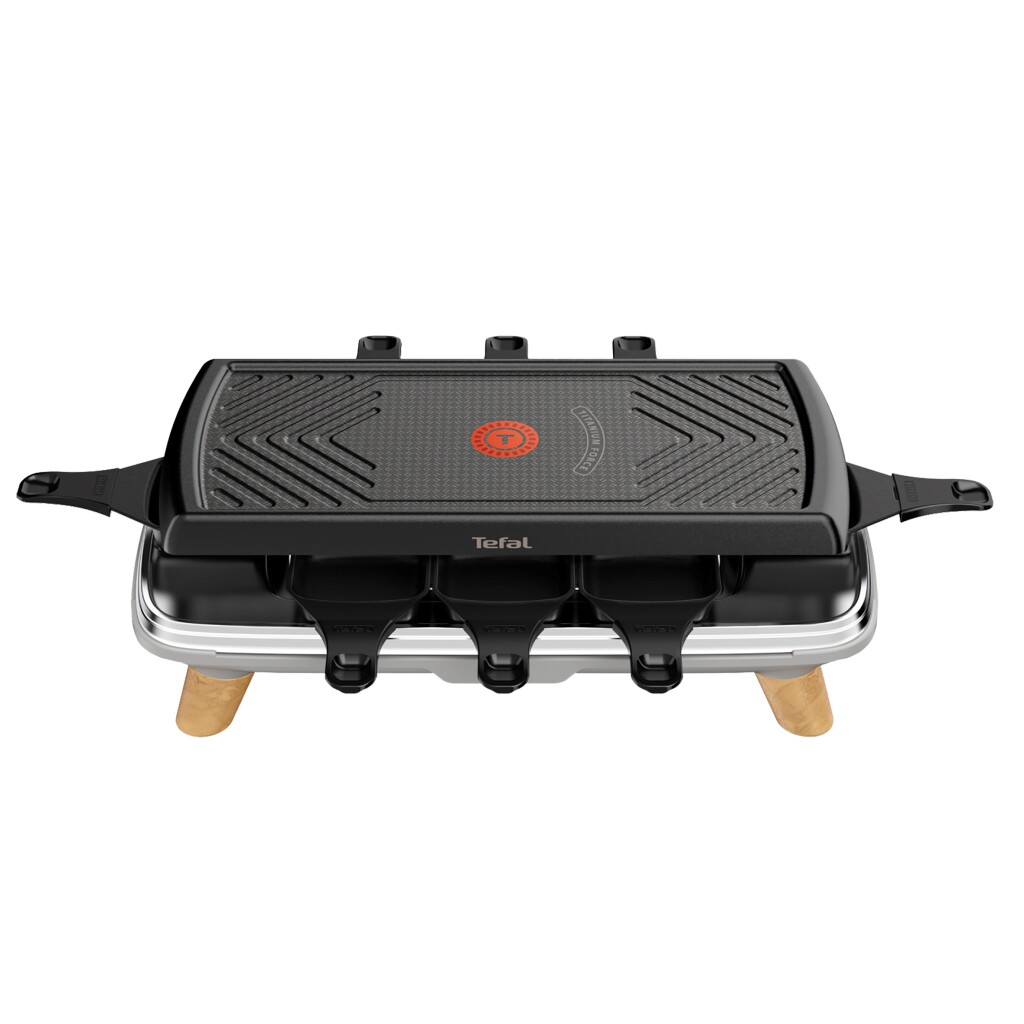 Tefal RE610D 3in1 Raclette Zwart/Grijs/Hout Tefal RE610D 3in1 Raclette Zwart/Grijs/Hout
