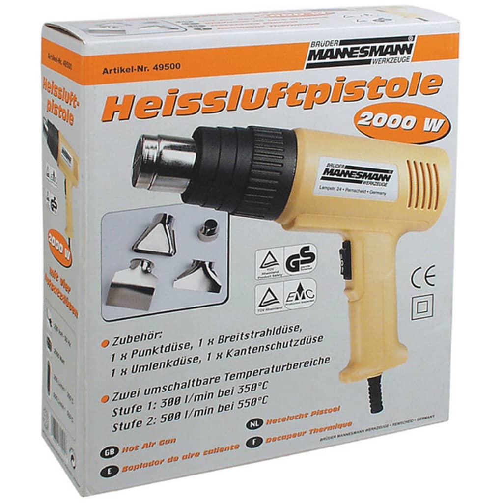Brder Mannesmann Heteluchtblazer 2000 W 49500 Brder Mannesmann Heteluchtblazer 2000 W 49500