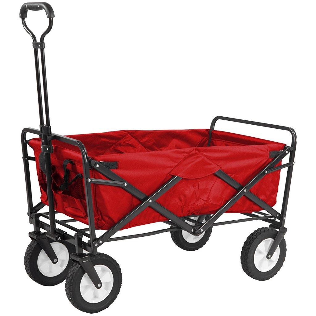 Meister Bolderwagen met Opbergtas 89x48x76-101,5 cm Rood/Zwart Meister Bolderwagen met Opbergtas 89x48x76-101,5 cm Rood/Zwart