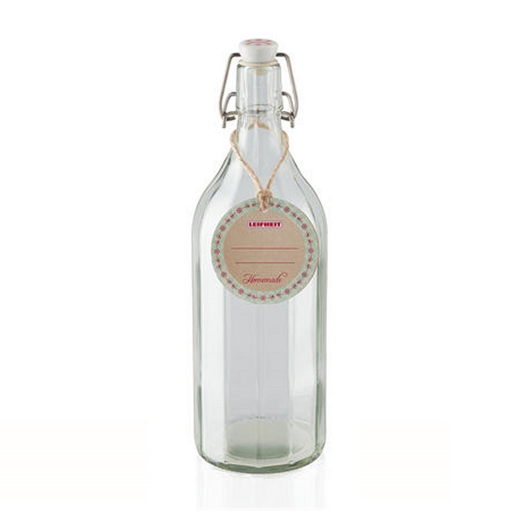 Leifheit 3179 Facette Fles 1.0L Glas/RVS Leifheit 3179 Facette Fles 1.0L Glas/RVS
