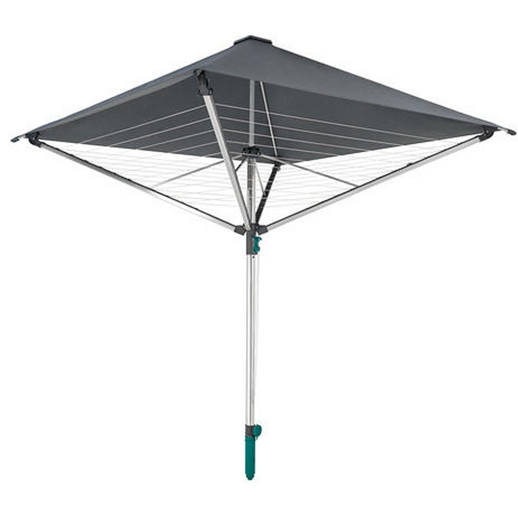 Leifheit 82100 LinoProtect 400 Droogmolen met Dak Zilver/Grijs Leifheit 82100 LinoProtect 400 Droogmolen met Dak Zilver/Grijs