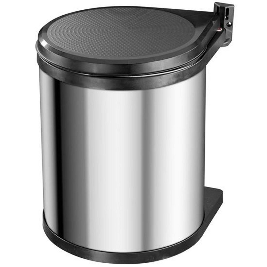 Hailo 3555-101 Compact-Box M Prullenbak 15L Zilver/Zwart Hailo 3555-101 Compact-Box M Prullenbak 15L Zilver/Zwart