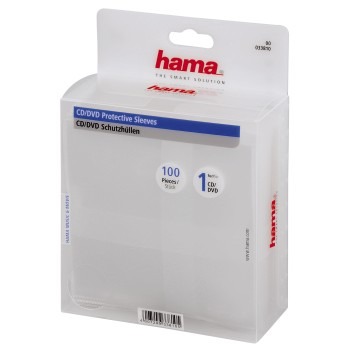 Hama CD/DVD Hoesjes 100 Pak Transparant Hama CD/DVD Hoesjes 100 Pak Transparant
