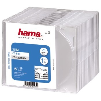 Hama CD Slim Box Transparant 25Pak Hama CD Slim Box Transparant 25Pak