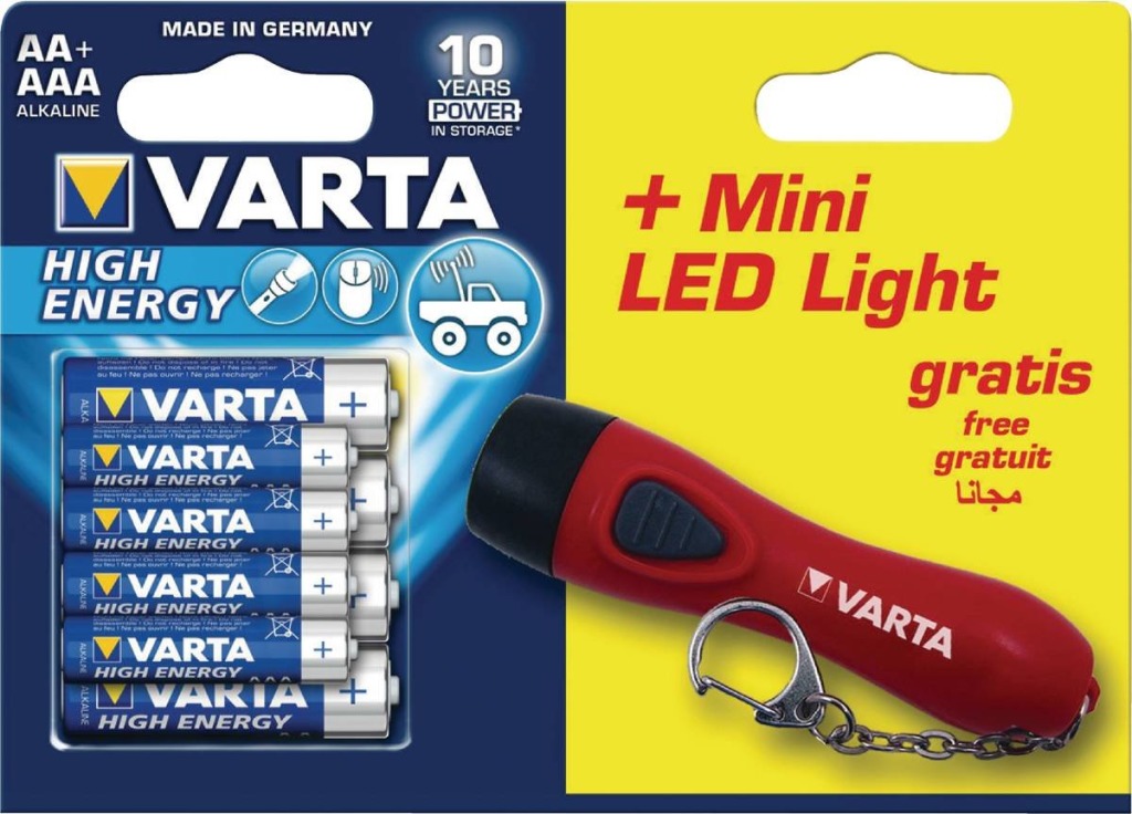 Varta VARTA-92400 Alkaline Batterij Aa High Energy 8-promotional Blister Varta VARTA-92400 Alkaline Batterij Aa High Energy 8-promotional Blister