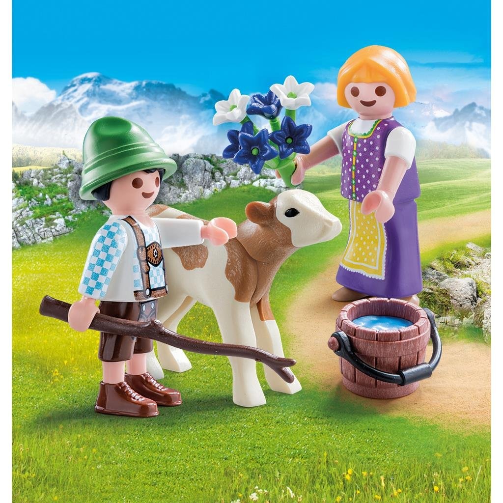 Playmobil 70155 Special Plus Jongen en Meisje met Kalf Playmobil 70155 Special Plus Jongen en Meisje met Kalf