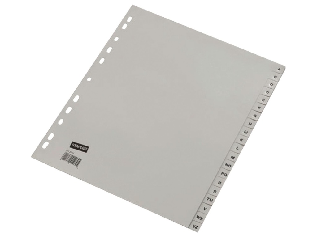 Ahrend Ofc-tab1 Tabbladen A4 A - Z Grijs / Set 20 Stuks Ahrend Ofc-tab1 Tabbladen A4 A - Z Grijs / Set 20 Stuks