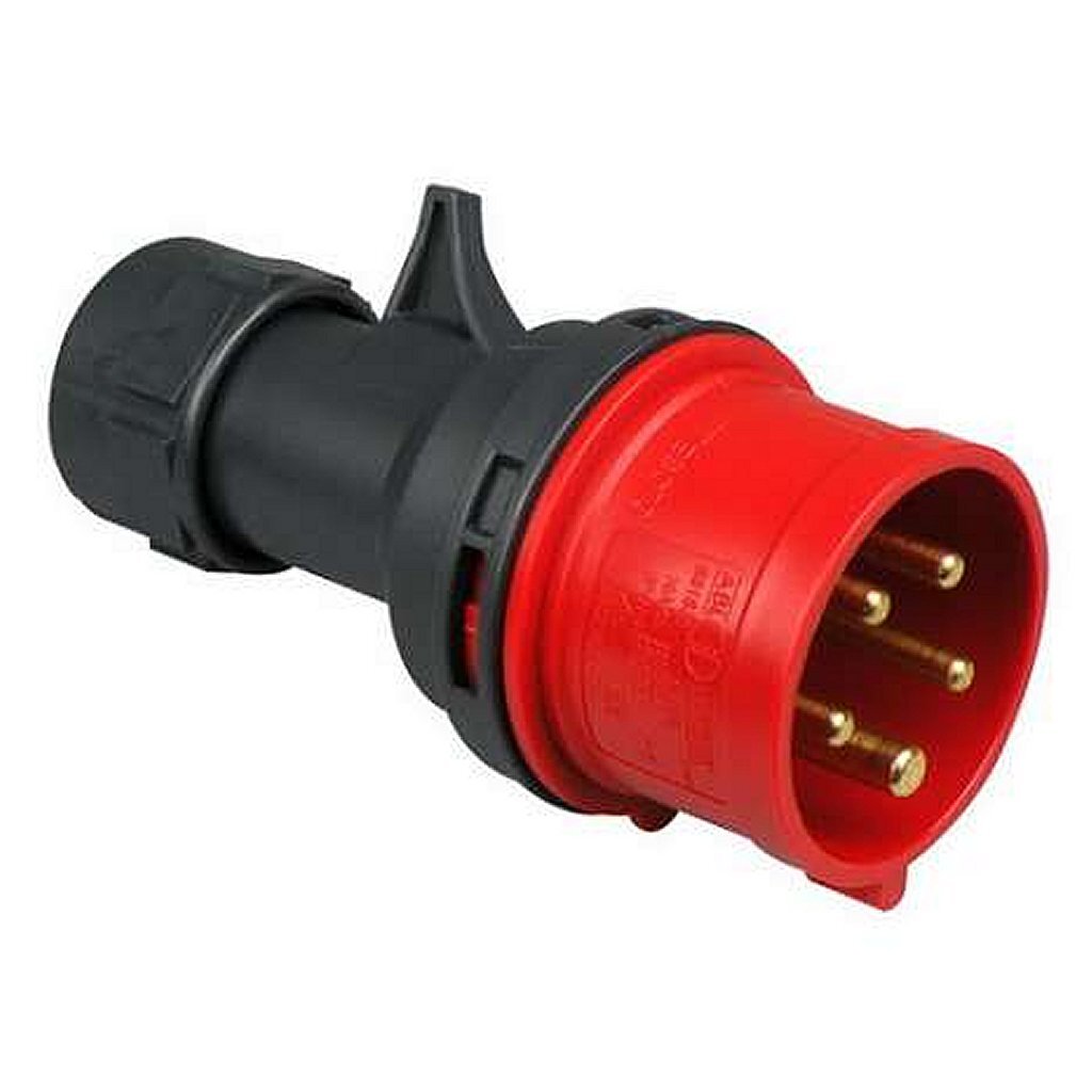 ABL CEE Krachtstroomstekker 5-Polig Zwart/Rood ABL CEE Krachtstroomstekker 5-Polig Zwart/Rood