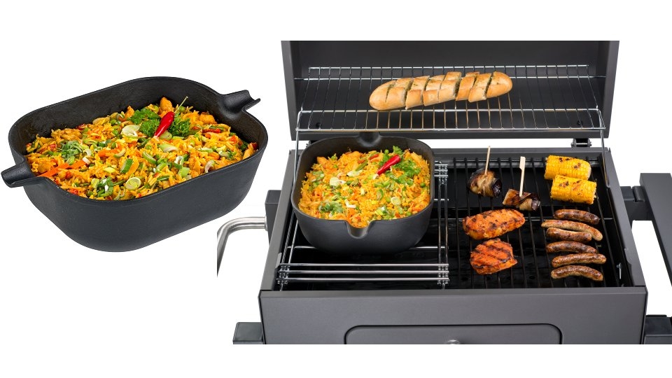 Tepro 8583 Gietijzeren Inzet Wok voor 8570 Hoofdgrillrooster Tepro 8583 Gietijzeren Inzet Wok voor 8570 Hoofdgrillrooster