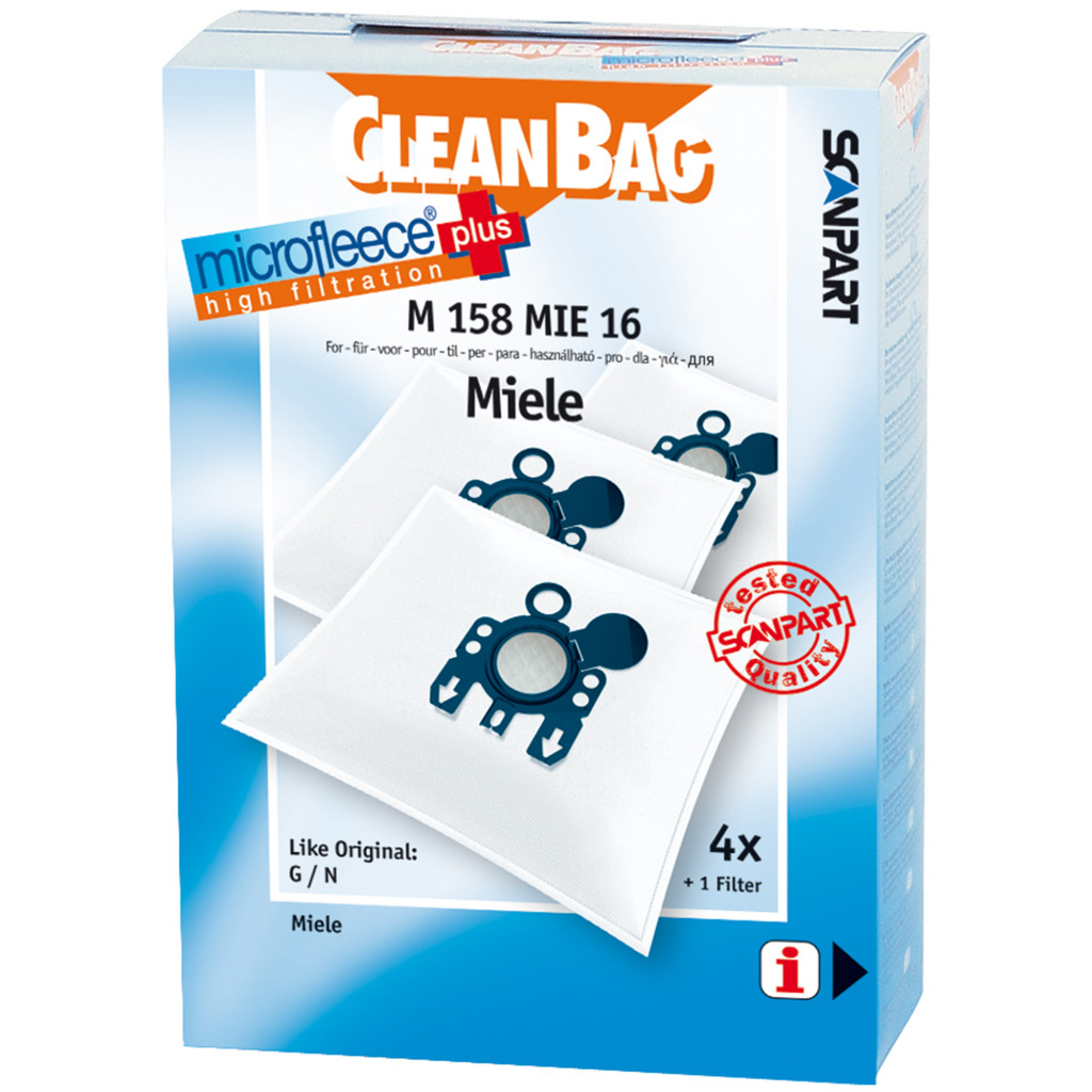 Scanpart M158mie16 Microfleese Stofzak Miele G/n Micro En Scanpart M158mie16 Microfleese Stofzak Miele G/n Micro En