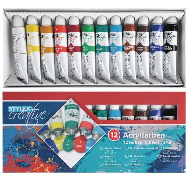Stylex Acrylverf 12ml 12 Tubes Stylex Acrylverf 12ml 12 Tubes