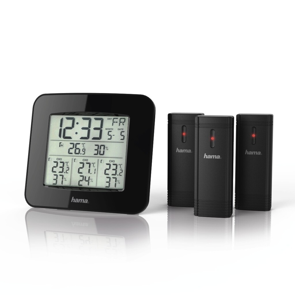 Hama Weerstation EWS-Trio Met Drie Sensoren Zwart Hama Weerstation EWS-Trio Met Drie Sensoren Zwart