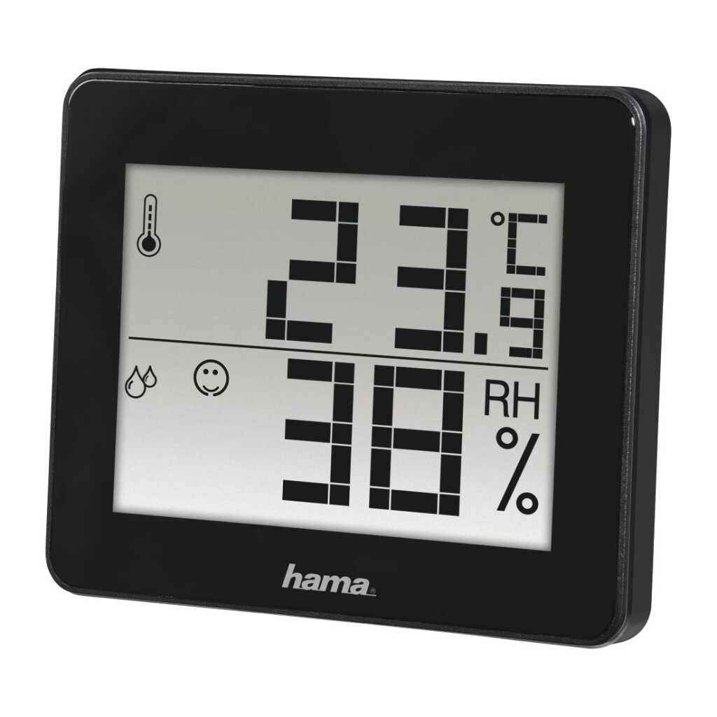 Hama Thermo-/hygrometer TH-130 Zwart Hama Thermo-/hygrometer TH-130 Zwart