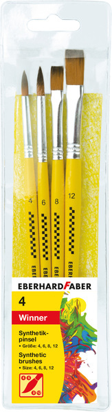 Eberhard Faber EF-579921 Penselenset Synthetisch Maat 4-6-8-12 Eberhard Faber EF-579921 Penselenset Synthetisch Maat 4-6-8-12