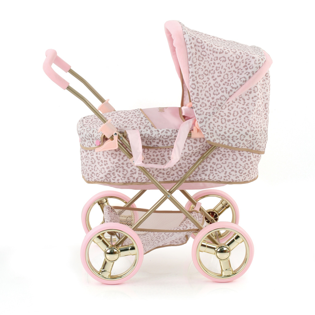 Hauck Little Diva Kinderwagen met Gouden Frame en Panterprint Hauck Little Diva Kinderwagen met Gouden Frame en Panterprint