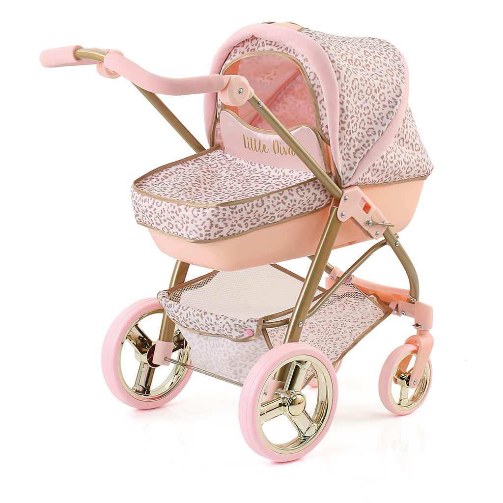 Hauck-Toys Little Diva Poppenwagen Goud/Roze Hauck-Toys Little Diva Poppenwagen Goud/Roze