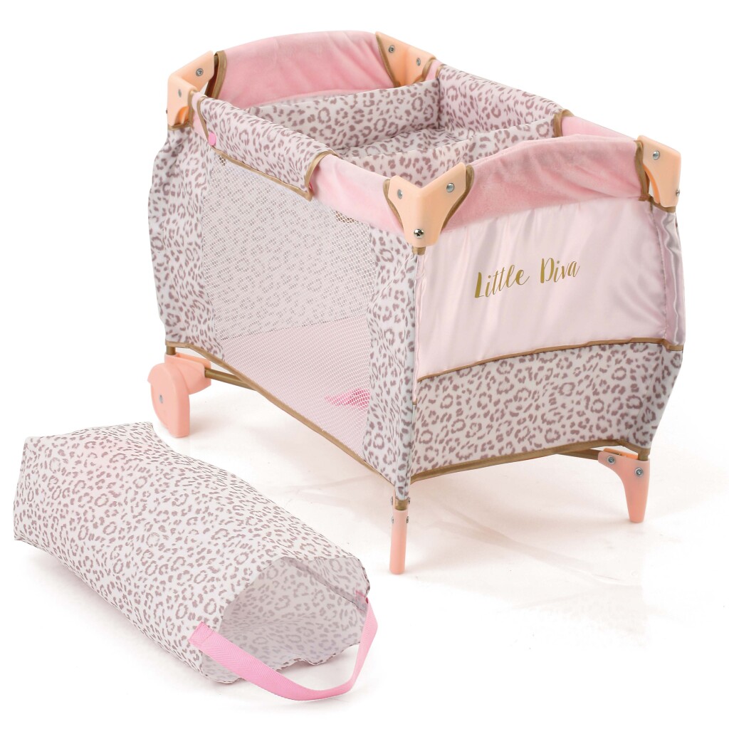 Little Diva Opvouwbare Poppenbedje 41x28x12 cm Roze/Goud Little Diva Opvouwbare Poppenbedje 41x28x12 cm Roze/Goud
