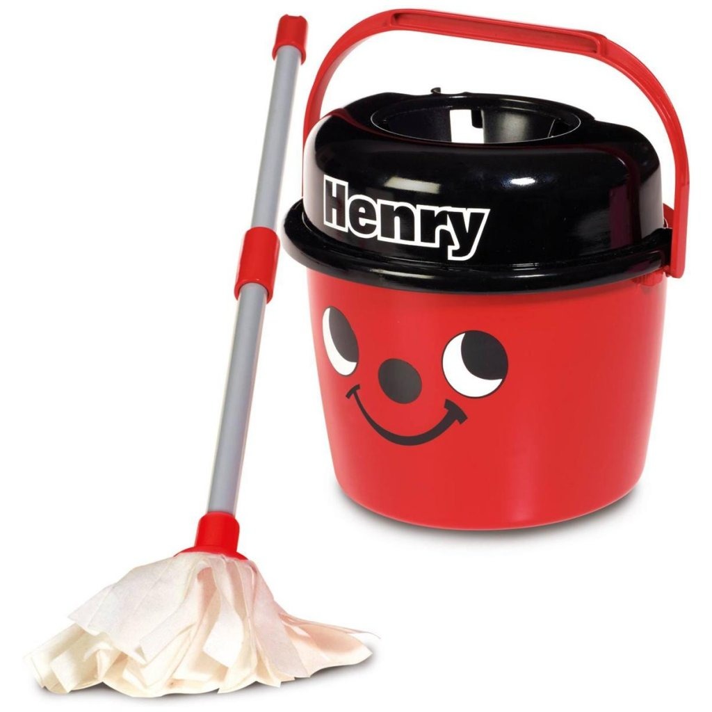 Casdon Little Helper Little Henry Mop en Emmer Rood Casdon Little Helper Little Henry Mop en Emmer Rood