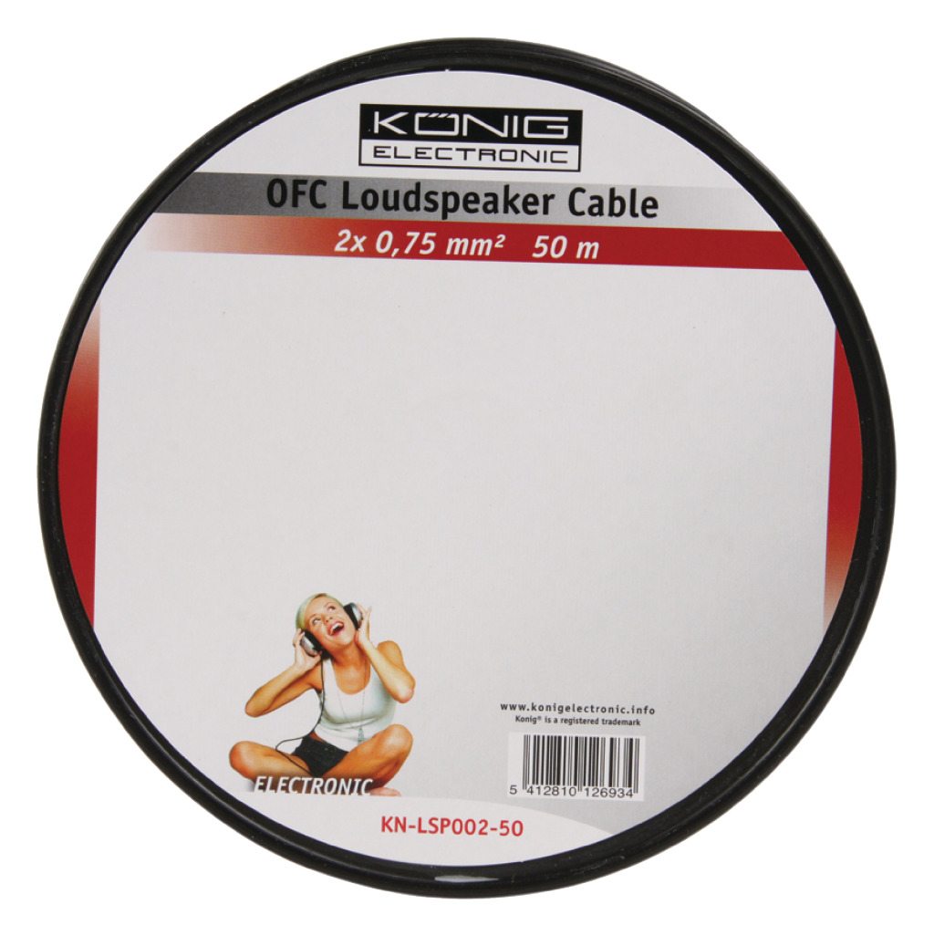 König KN-LSP02R-50 Luidsprekerkabel Op Rol 2x 0.75 Mm² 50.0 M Transparant König KN-LSP02R-50 Luidsprekerkabel Op Rol 2x 0.75 Mm² 50.0 M Transparant