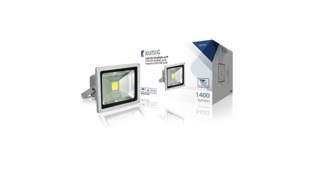 König KNLEDFL20W LED Bouwlamp 20W 1400LM Klasse II König KNLEDFL20W LED Bouwlamp 20W 1400LM Klasse II