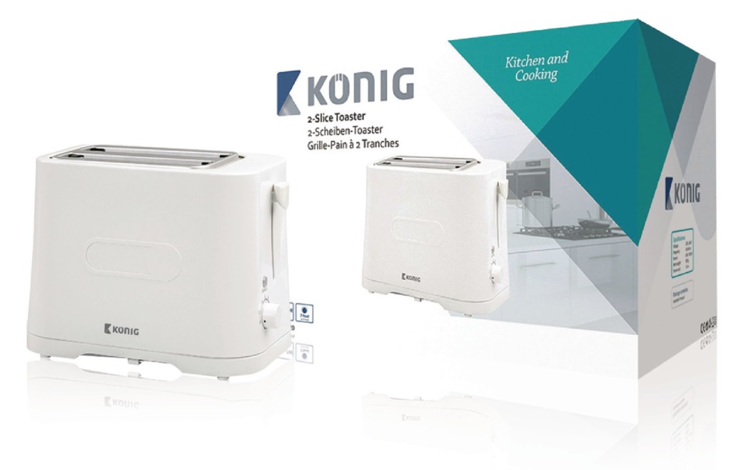 König KN-BT20 Broodrooster Wit König KN-BT20 Broodrooster Wit