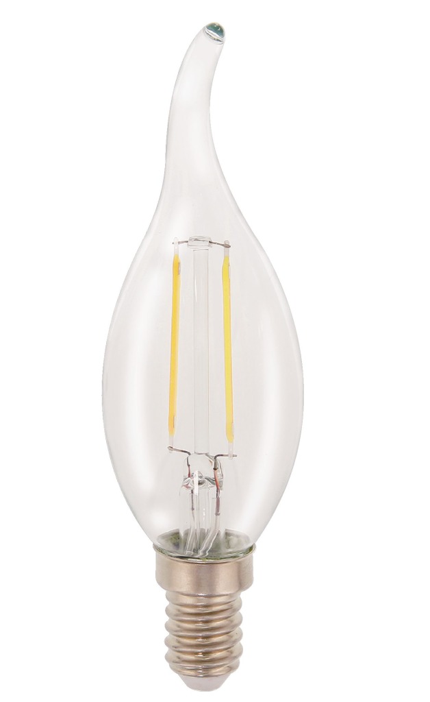 HQ HQLFE14FLTP001 Led Retro Filament Lamp E14 Gebogen Kaars 2 W 210 Lm 2700 K HQ HQLFE14FLTP001 Led Retro Filament Lamp E14 Gebogen Kaars 2 W 210 Lm 2700 K