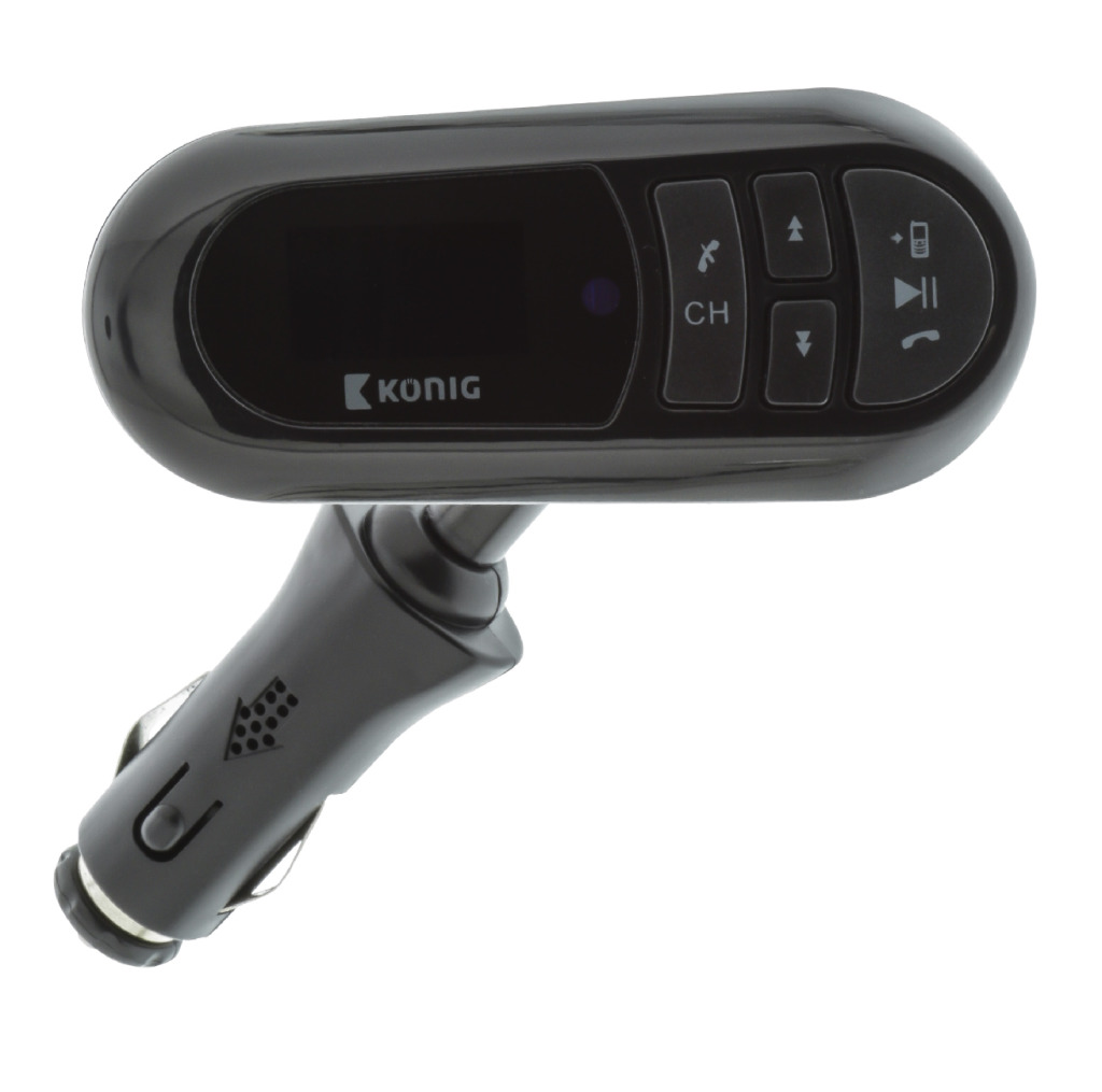 König CSBTFMTRANS100 Auto Audio Transmitter Bluetooth + Microfoon Zwart König CSBTFMTRANS100 Auto Audio Transmitter Bluetooth + Microfoon Zwart