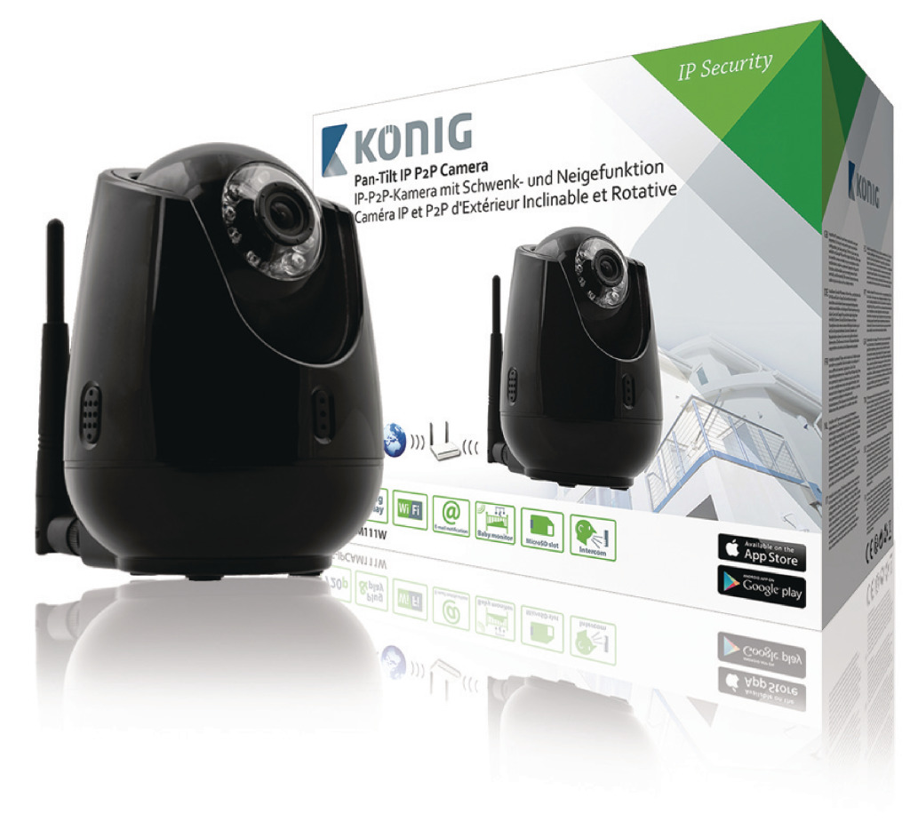 König SAS-IPCAM111B Hd Pan-tilt Ip Camera Binnen 720p Zwart König SAS-IPCAM111B Hd Pan-tilt Ip Camera Binnen 720p Zwart