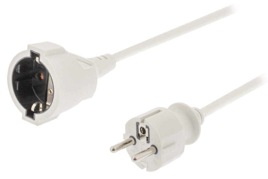 König EC103F1WH Stroom Verlengkabel 3 M H05vv-f 3g1.5 Ip20 Wit König EC103F1WH Stroom Verlengkabel 3 M H05vv-f 3g1.5 Ip20 Wit