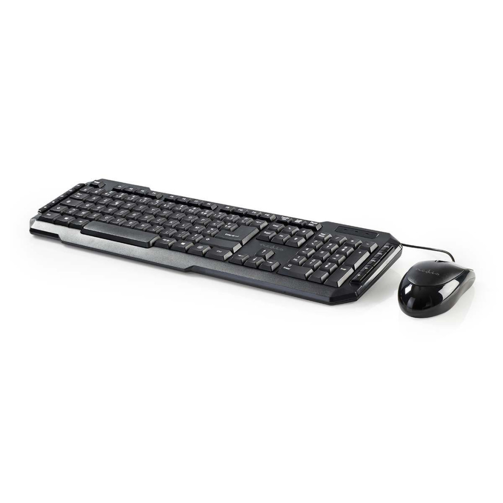 Nedis KBMC100BKFR Set Bedrade Muis En Toetsenbord 800-dpi Muis Franse Indeling Nedis KBMC100BKFR Set Bedrade Muis En Toetsenbord 800-dpi Muis Franse Indeling