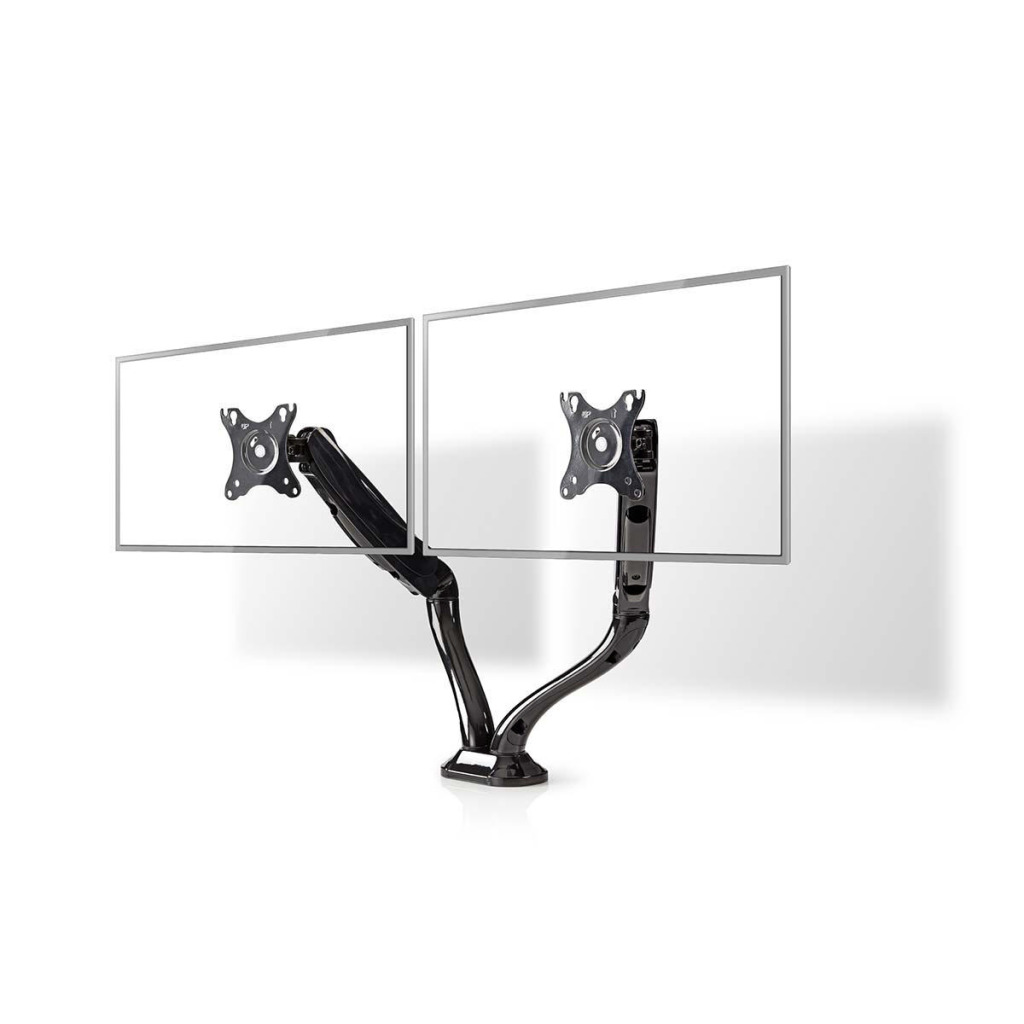 Nedis MMNTDO100BK Bureau-monitorsteun Dubbele Monitorarm Full-motion 10 - 32" Nedis MMNTDO100BK Bureau-monitorsteun Dubbele Monitorarm Full-motion 10 - 32"