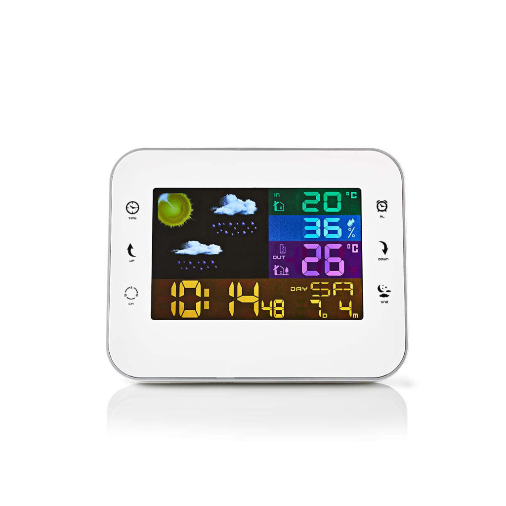 Nedis WEST402WT Weerstation Draadloze Sensor Alarmklok Weersvoorspelling Nedis WEST402WT Weerstation Draadloze Sensor Alarmklok Weersvoorspelling