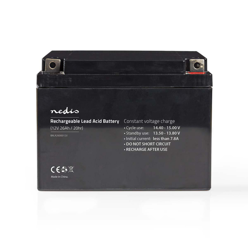 Nedis BALA2600012V Oplaadbare Loodzuuraccu 12v 26 000 Mah 167 X 177 X 126 Mm Nedis BALA2600012V Oplaadbare Loodzuuraccu 12v 26 000 Mah 167 X 177 X 126 Mm