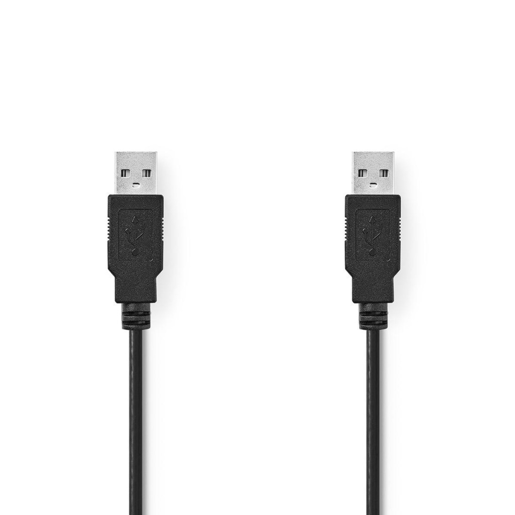 Nedis CCGT60000BK10 Kabel Usb 2.0 A Male - A Male 1,0 M Zwart Nedis CCGT60000BK10 Kabel Usb 2.0 A Male - A Male 1,0 M Zwart