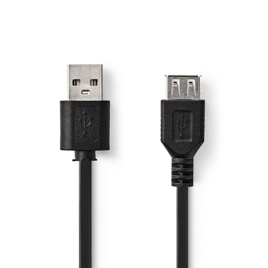 Nedis CCGT60010BK10 Kabel Usb 2.0 A Male - Usb A Female 1,0 M Zwart Nedis CCGT60010BK10 Kabel Usb 2.0 A Male - Usb A Female 1,0 M Zwart