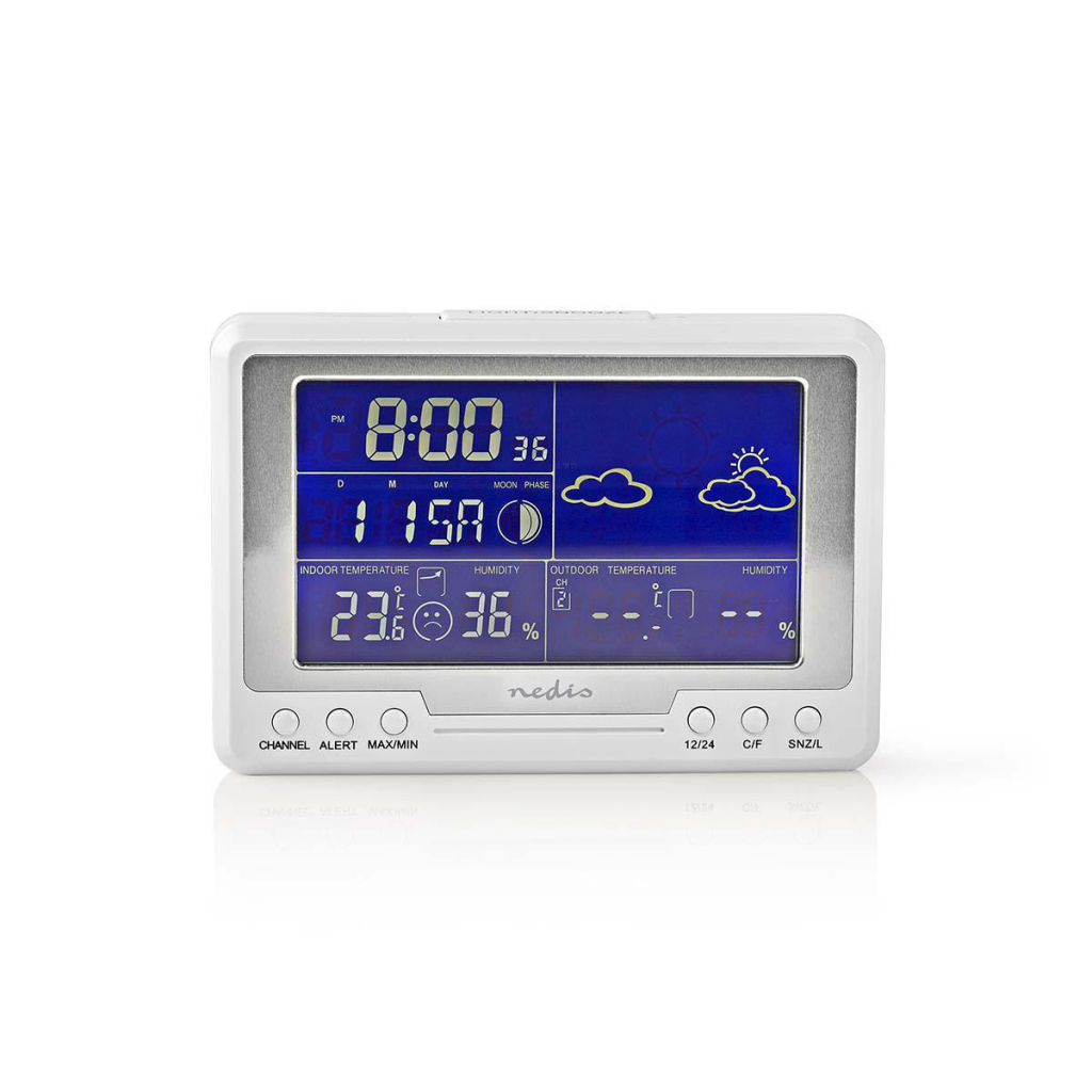 Nedis WEST203WT Weerstation Hygrometer Datum/tijd Buiten-unit Nedis WEST203WT Weerstation Hygrometer Datum/tijd Buiten-unit