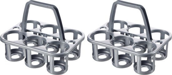 Curver - Flessendrager - 6-vaks - Grijs - 2 stuks Curver - Flessendrager - 6-vaks - Grijs - 2 stuks