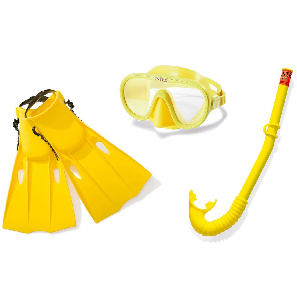 Intex 55655 Master Class Snorkelset 4-delig Geel Intex 55655 Master Class Snorkelset 4-delig Geel