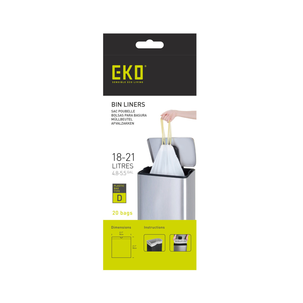 EKO Afvalzak Type D 18-21 Liter Rol met 20 Afvalzakken EKO Afvalzak Type D 18-21 Liter Rol met 20 Afvalzakken