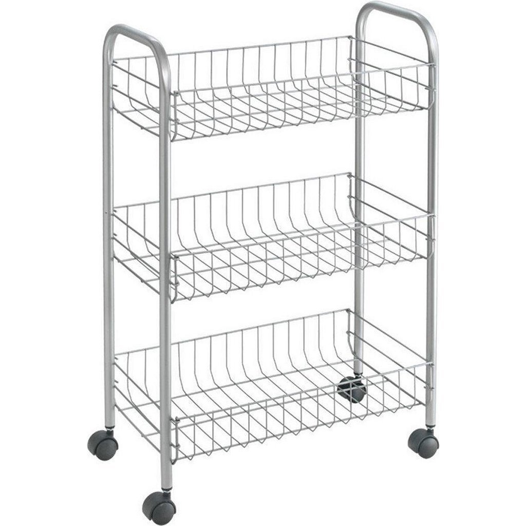 Metaltex Keuken/Badkamer Opbergtrolley Lugano 41x23x63 cm Wieltjes Metaltex Keuken/Badkamer Opbergtrolley Lugano 41x23x63 cm Wieltjes