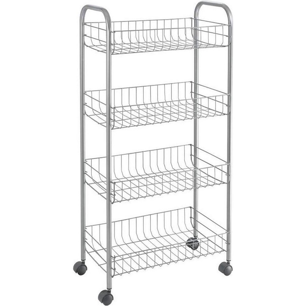 Metaltex Keuken/Badkamer Opbergtrolley Ascona 41x23x84 cm Wieltjes Metaltex Keuken/Badkamer Opbergtrolley Ascona 41x23x84 cm Wieltjes