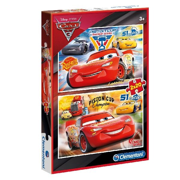 Clementoni Cars 3 Puzzel 2x20 Stukjes Clementoni Cars 3 Puzzel 2x20 Stukjes
